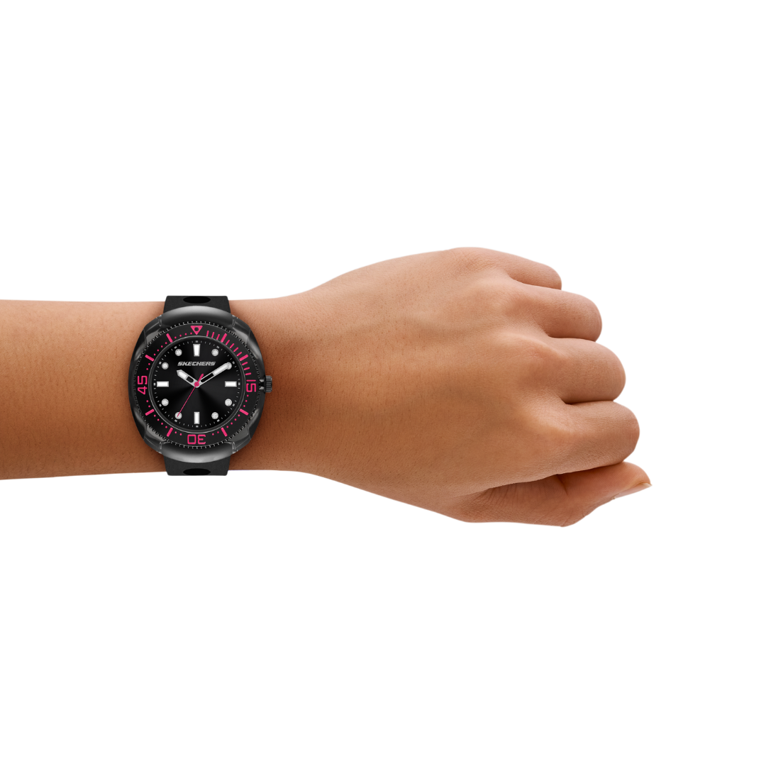 Reloj Análogo Casual Negro de Mujer