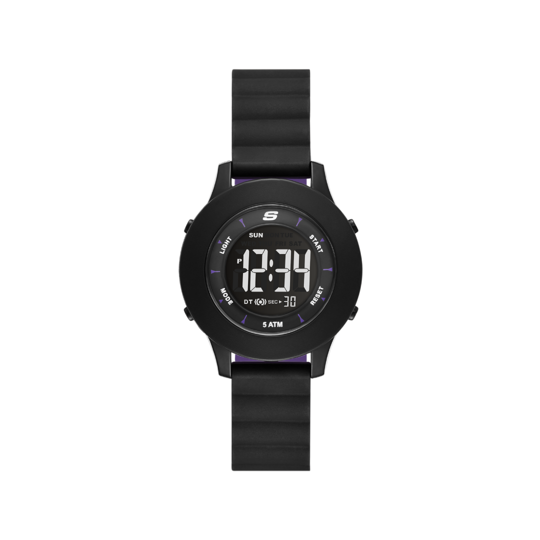 Reloj Digital Casual Negro de Mujer