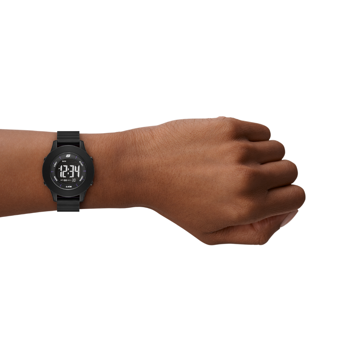 Reloj Digital Casual Negro de Mujer