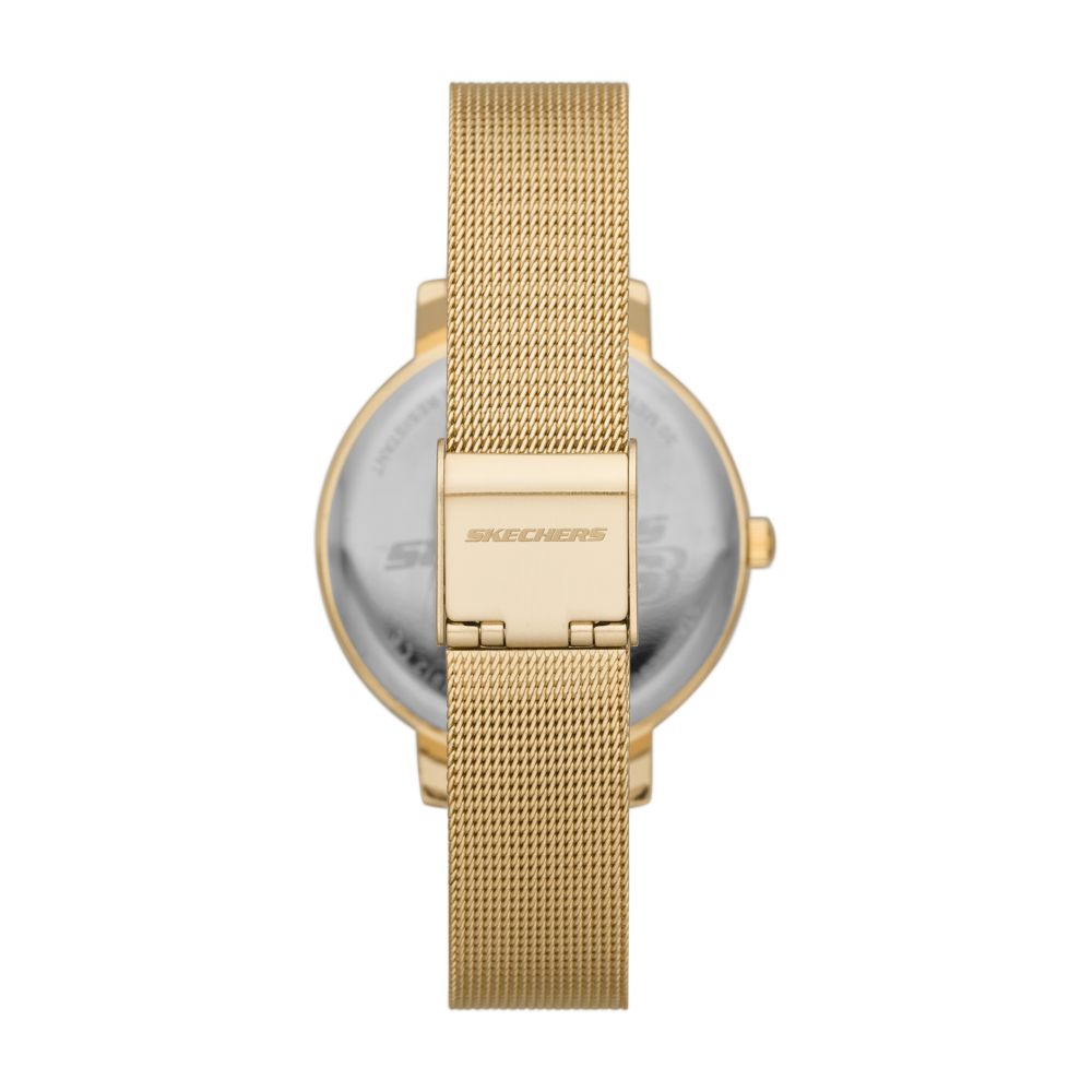 Reloj Análogo Gunmetal Casual Dorado de Mujer