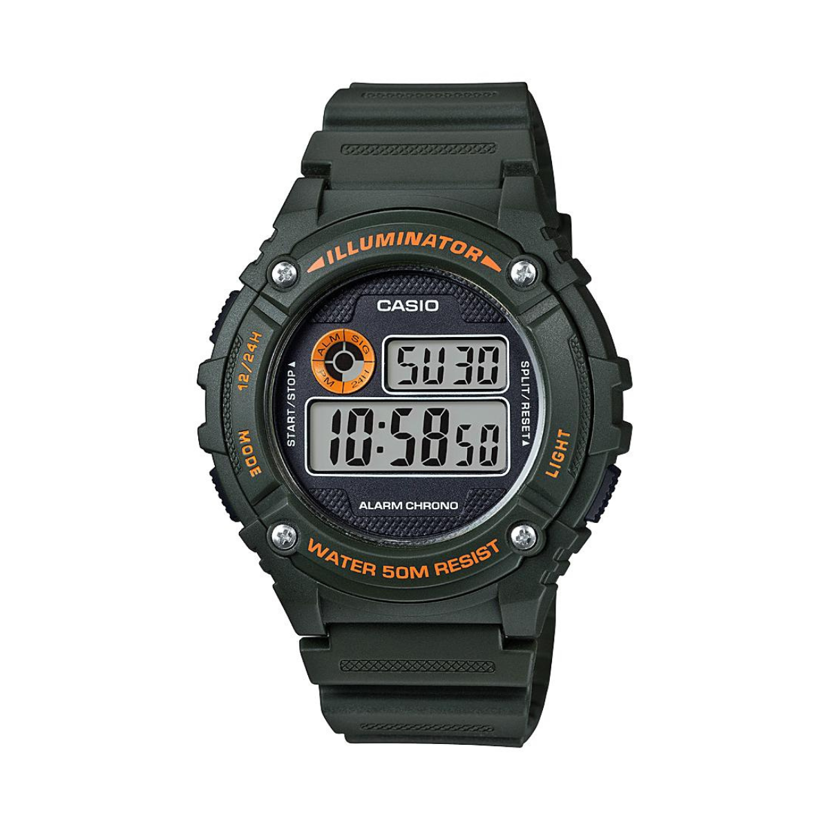 Reloj Digital Illuminator Casual Negro de Hombre