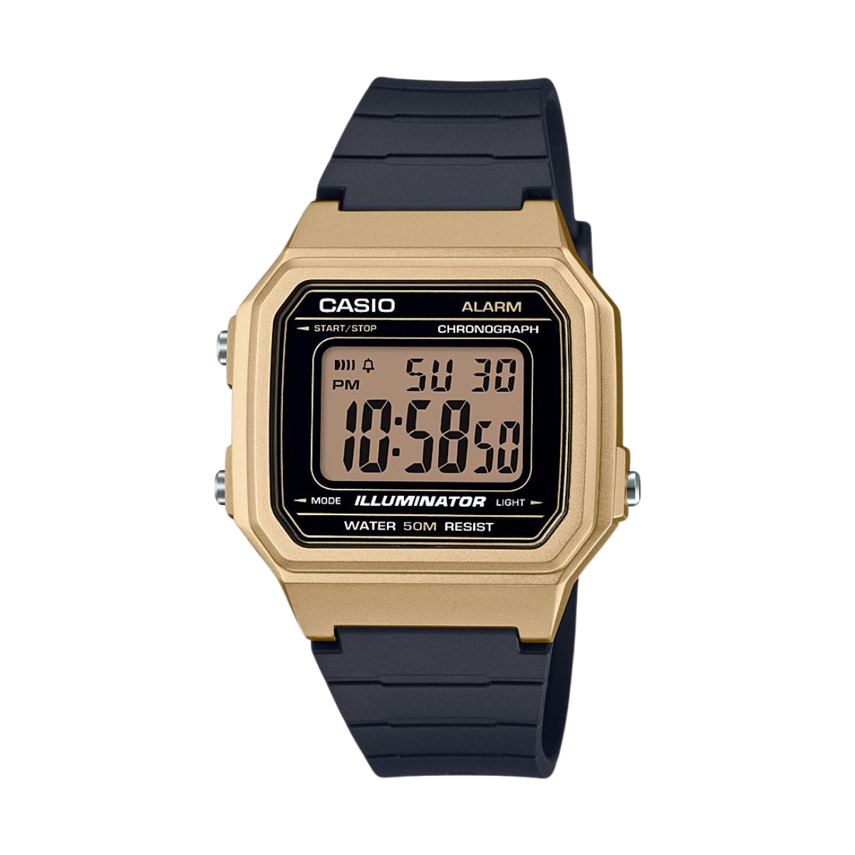 Reloj Digital Illuminator Casual Dorado de Hombre