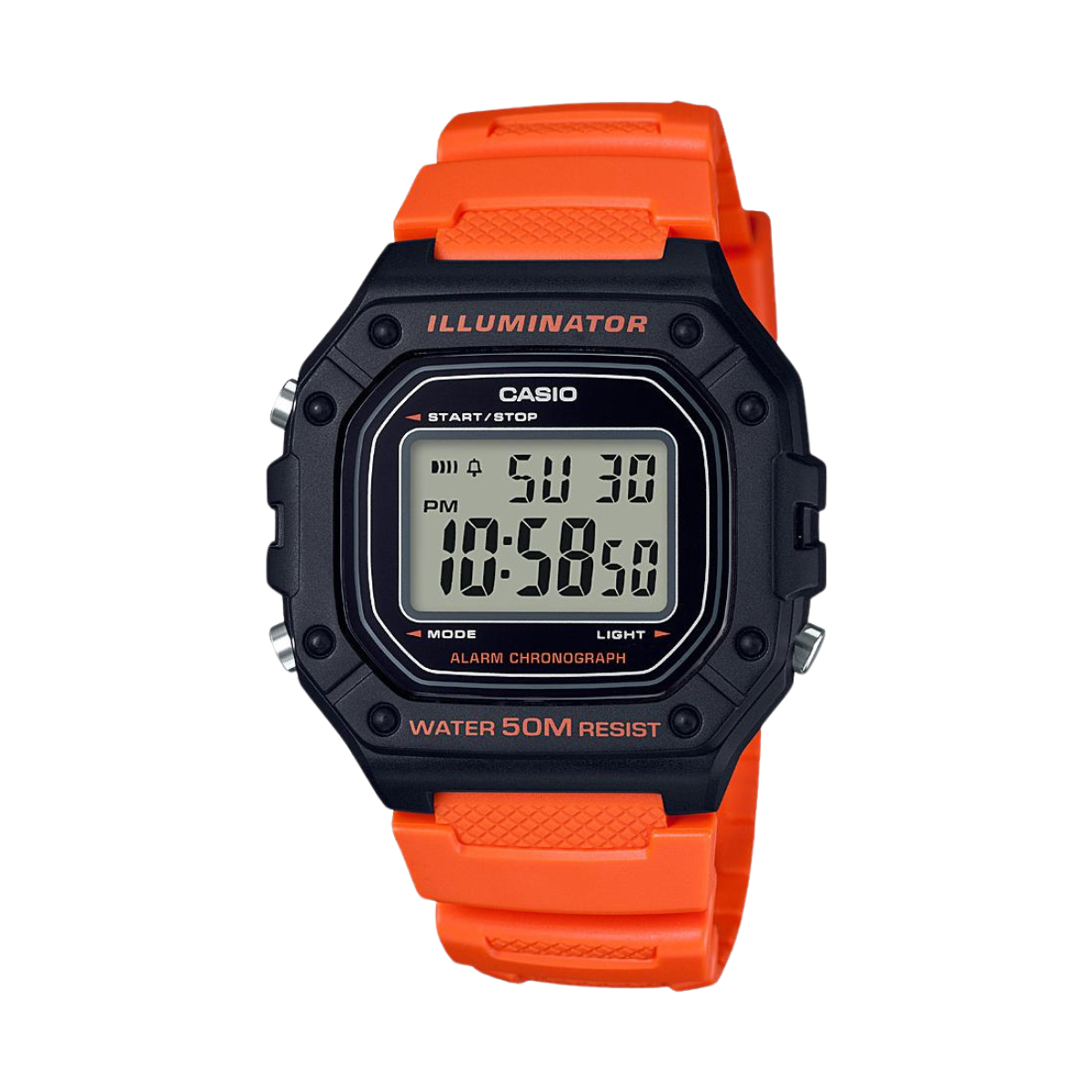 Reloj Digital Illuminator Sport Naranja de Hombre
