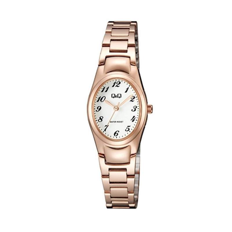 Q&Q Analogo Oro Rosa Number Dial de Mujer Q20A-006PY