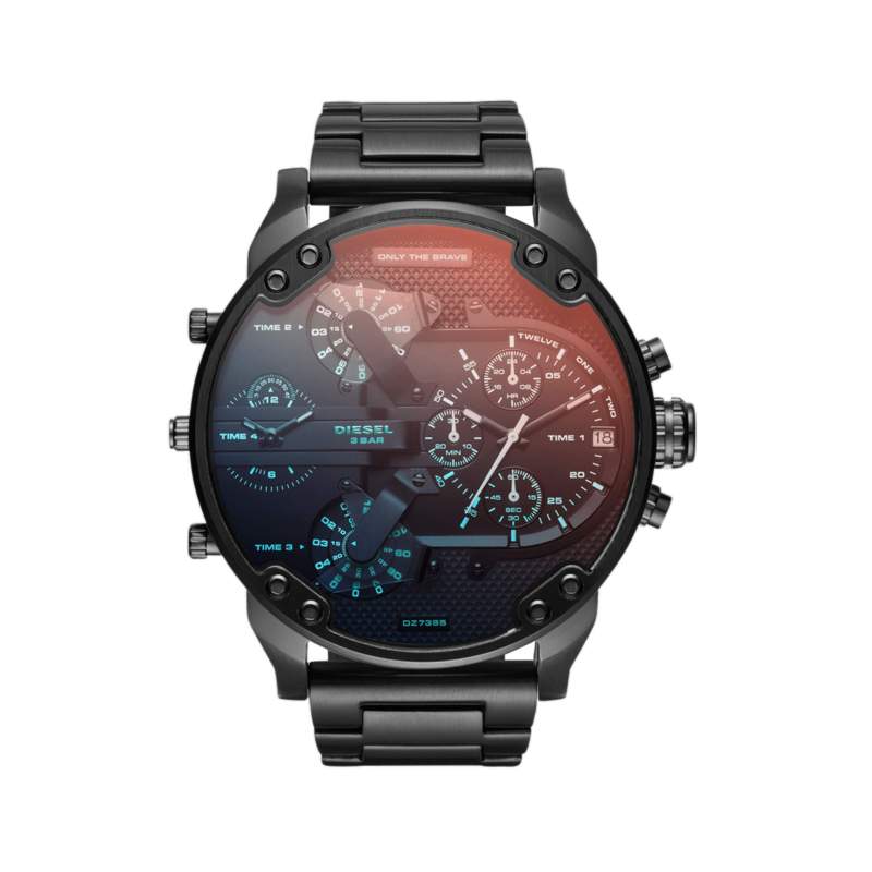 Reloj Diesel Mr Daddy 2.0 para hombre, caja de acero negro 57mm – Shopavia