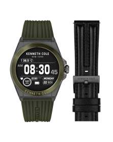 Kenneth Cole Smartwatch Wellness Gunmetal Verde y Pulso Extra de Hombre KCIGB0020666