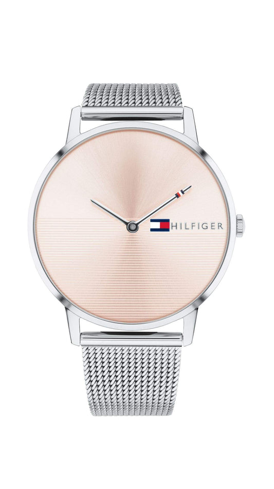 Reloj Análogo Plateado Casual de Mujer