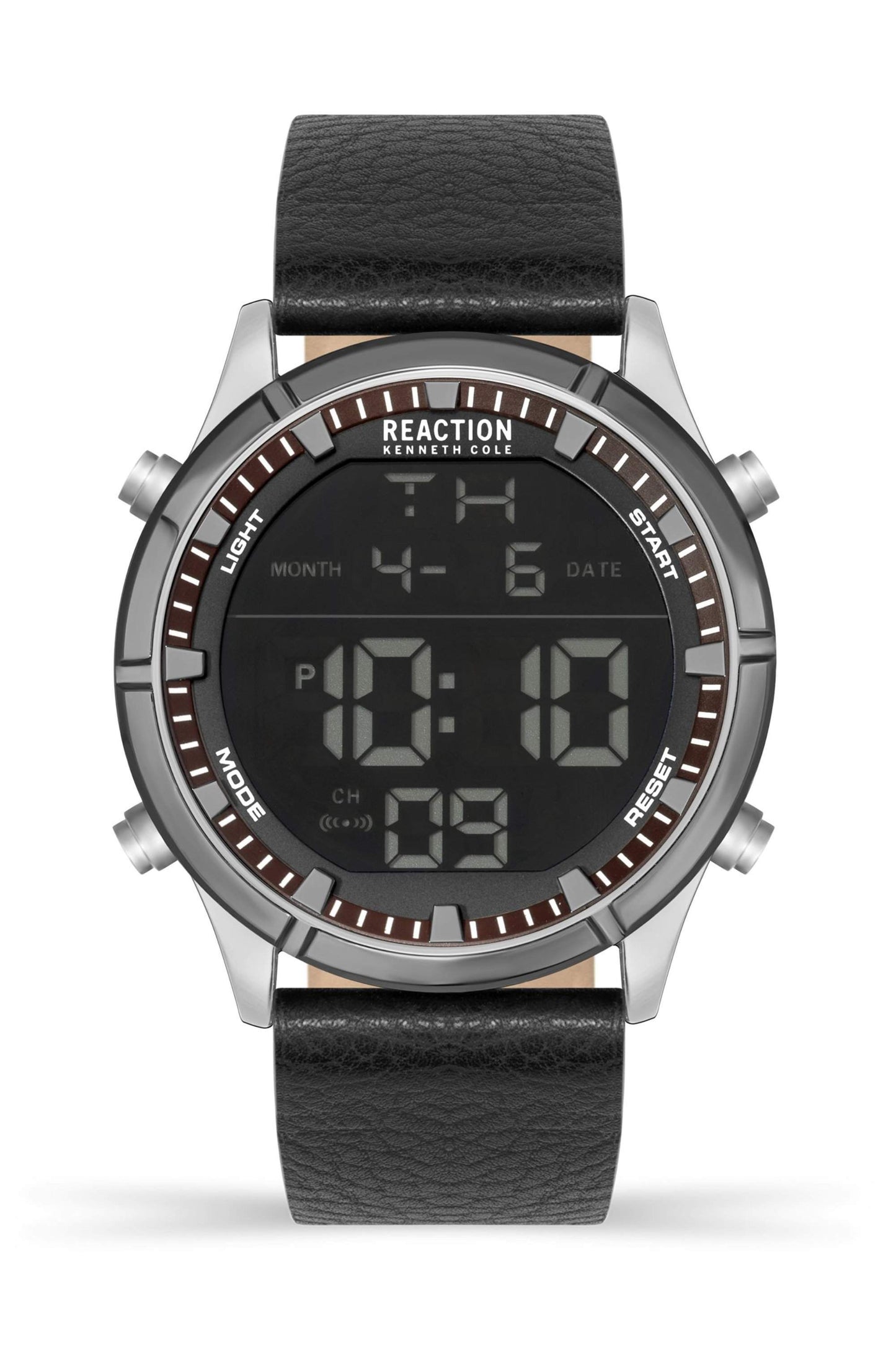 Reloj Digital Silvertone Gunmetal Sport Plateado de Hombre