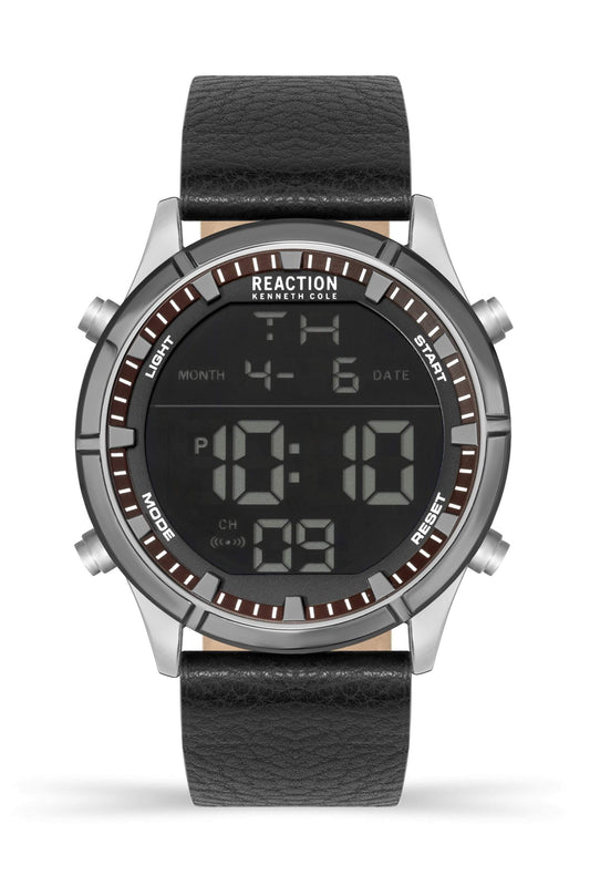 Reloj Digital Silvertone Gunmetal Sport Plateado de Hombre