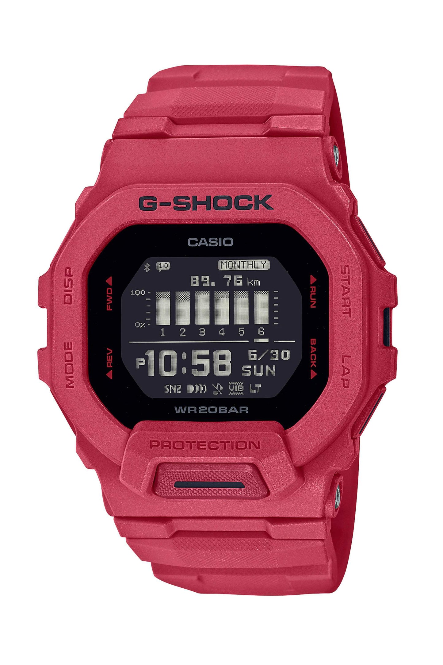 Reloj Digital G-Squad Fitness Move Sport Rojo de Hombre