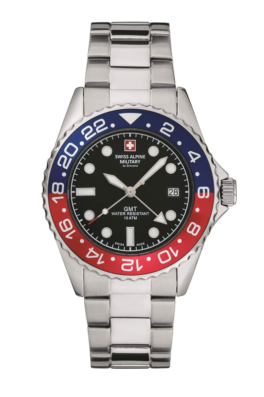 Reloj Análogo Master Diver GMT Ejecutivo Plateado de Unisex