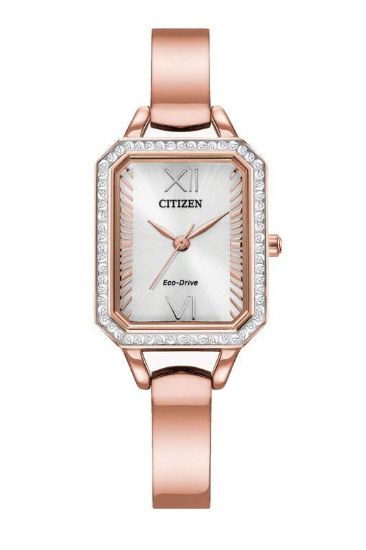 Reloj Análogo Eco Drive Rectangular Casual de Mujer