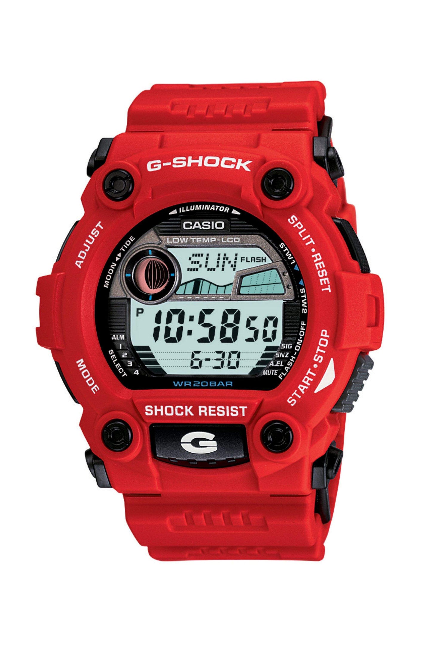 Reloj Digital Estándar Sport Rojo de Hombre