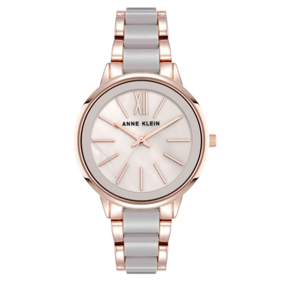 Reloj Análogo De Mujer Gris Y Oro Rosa