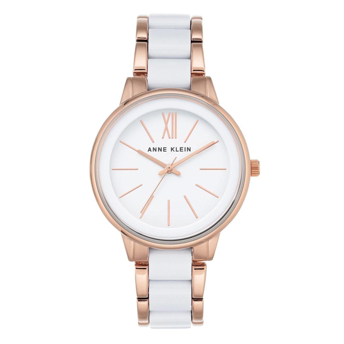 Reloj Análogo De Mujer Blanco Y Oro Rosa