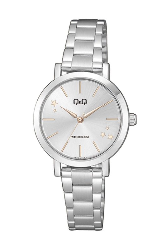 Reloj Análogo Casual Plateado de Mujer