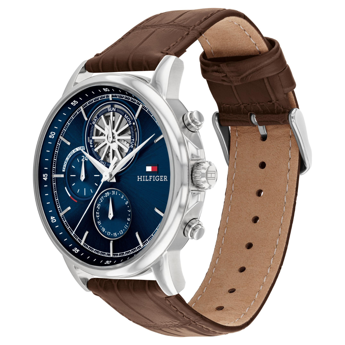 Reloj Análogo Plateado Casual de Hombre