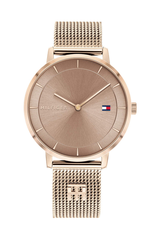 Reloj Análogo Dorado Casual de Mujer