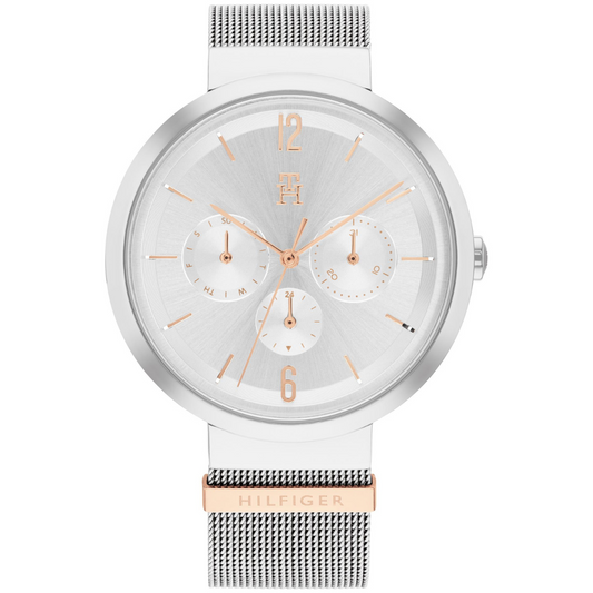 Reloj Análogo Plateado Casual de Mujer