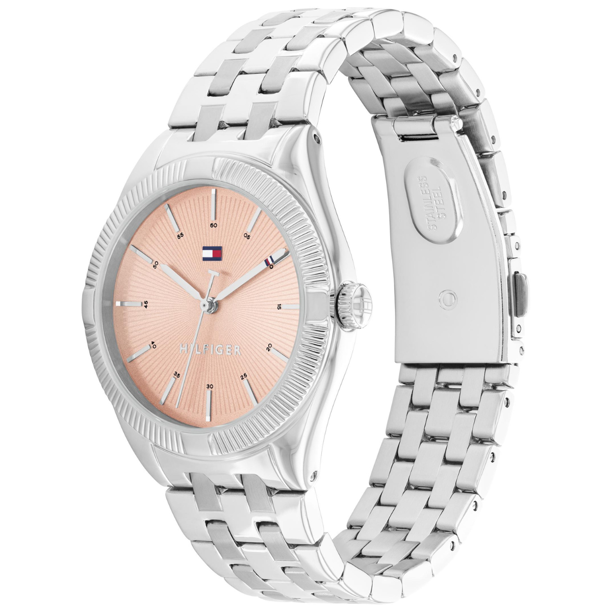 Reloj Análogo Plateado Casual de Mujer