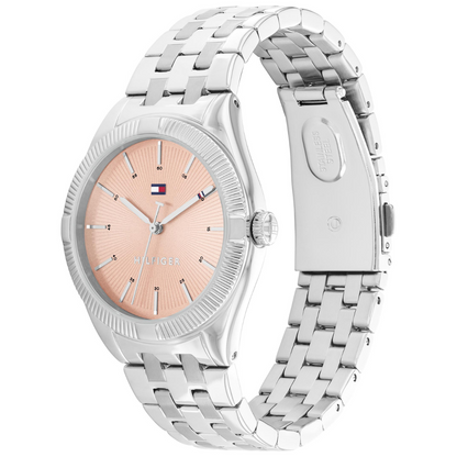 Reloj Análogo Plateado Casual de Mujer