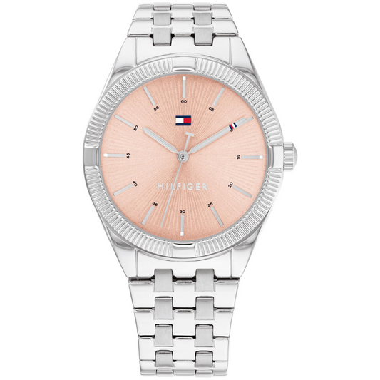 Reloj Análogo Plateado Casual de Mujer