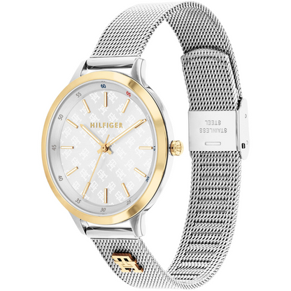 Reloj Análogo Plateado Casual de Mujer