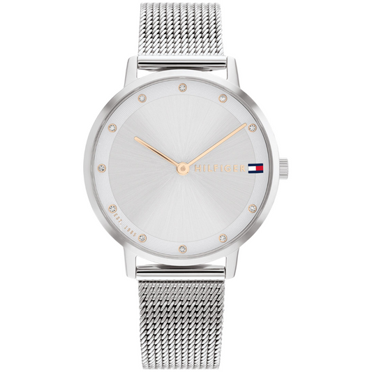 Reloj Análogo Plateado Casual de Mujer