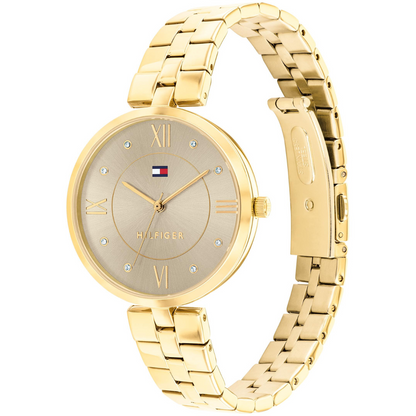 Reloj Análogo Dorado Casual de Mujer