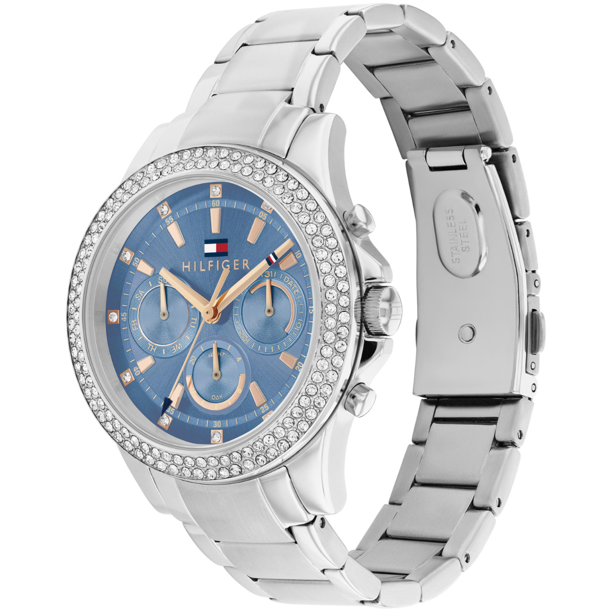 Reloj Análogo Plateado Casual de Mujer