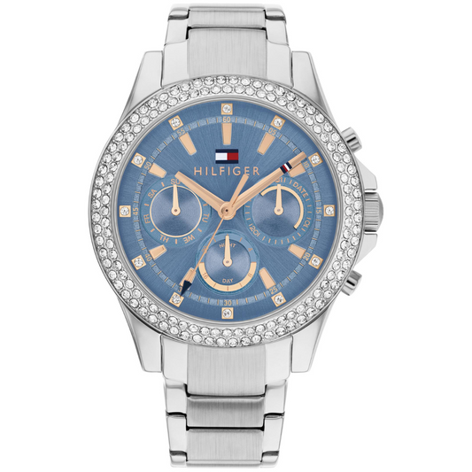 Reloj Análogo Plateado Casual de Mujer