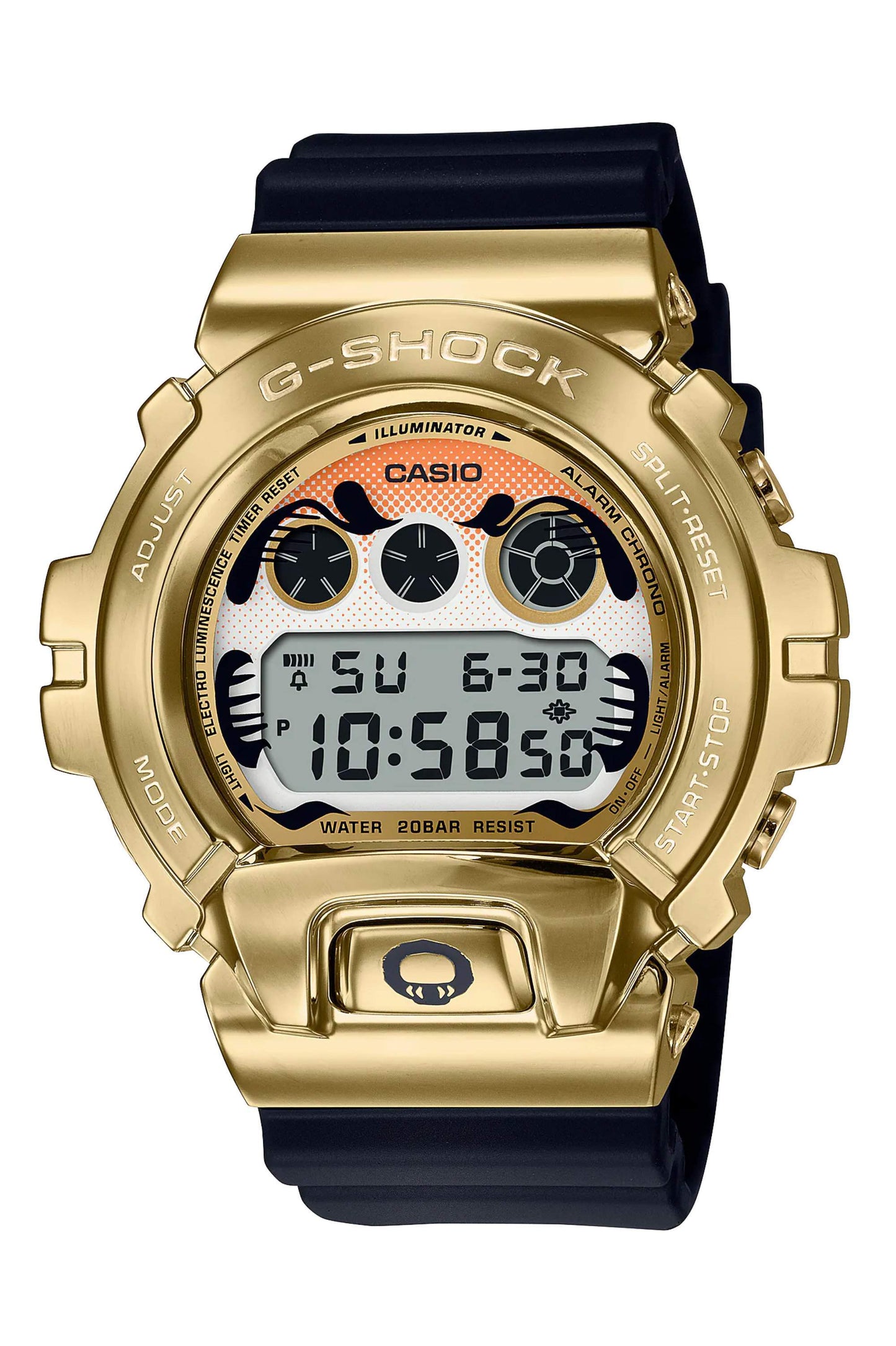 Reloj Digital Bemetal Daruma Casual Dorado de Hombre