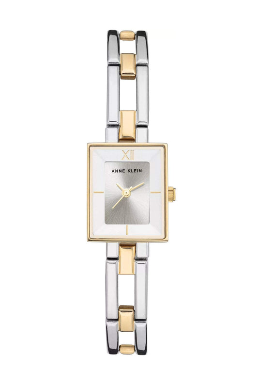 Reloj Análogo Rectangular  Casual Dorado de Mujer