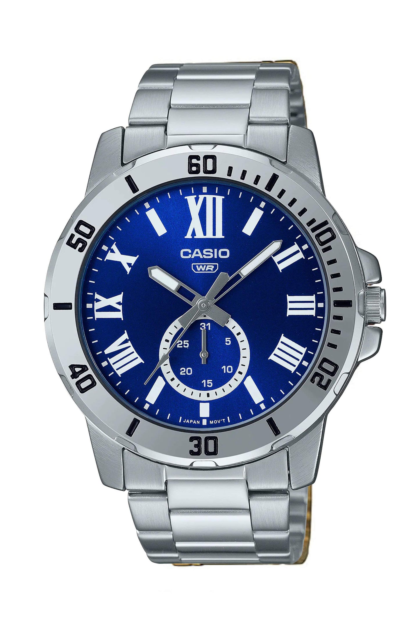 Reloj Análogo Casual Plateado de Hombre