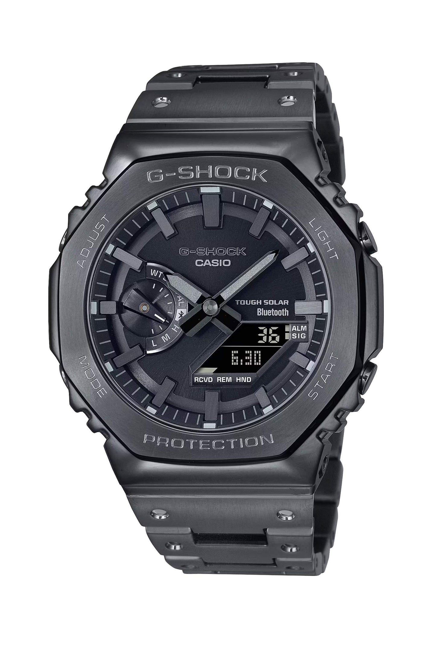 Reloj Análogo-Digital Octagon Full Metal Casual Negro de Hombre