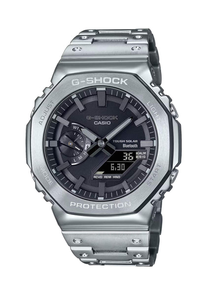 Reloj Análogo-Digital Octagon Full Metal Casual Plateado de Hombre