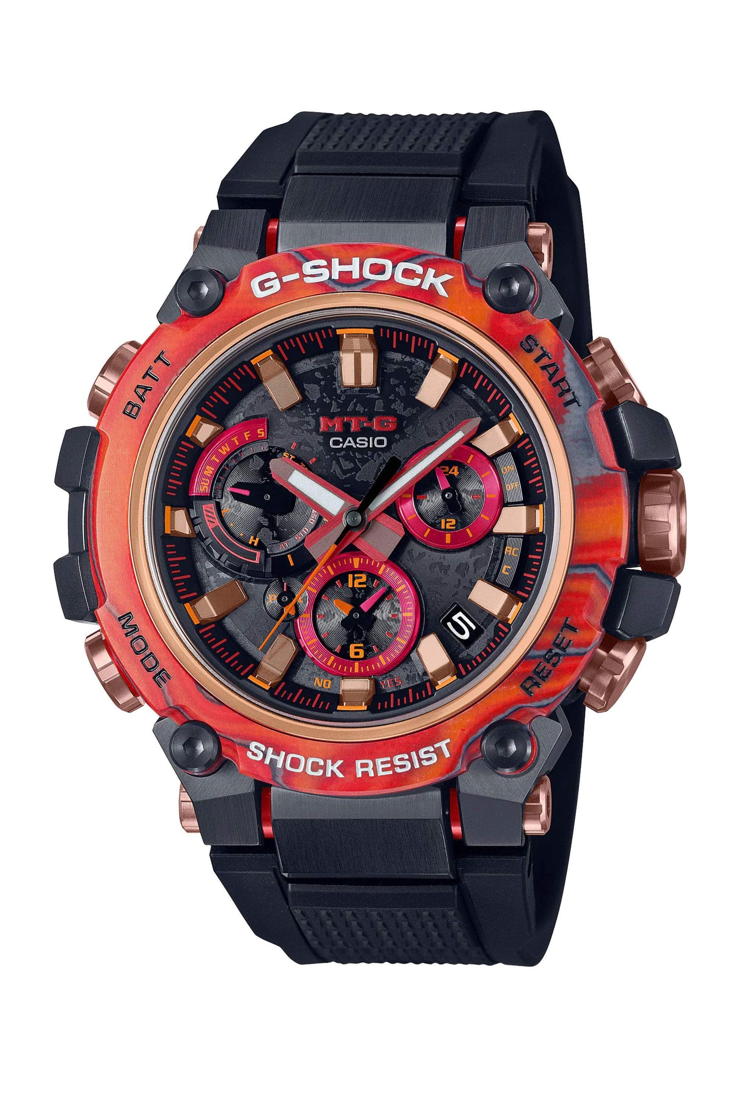 Reloj Análogo MT-G Flare Red 40th Aniversario Carbono Luxury Negro de Hombre