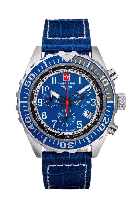 Reloj Análogo Navy Chrono Sport Plateado de Unisex