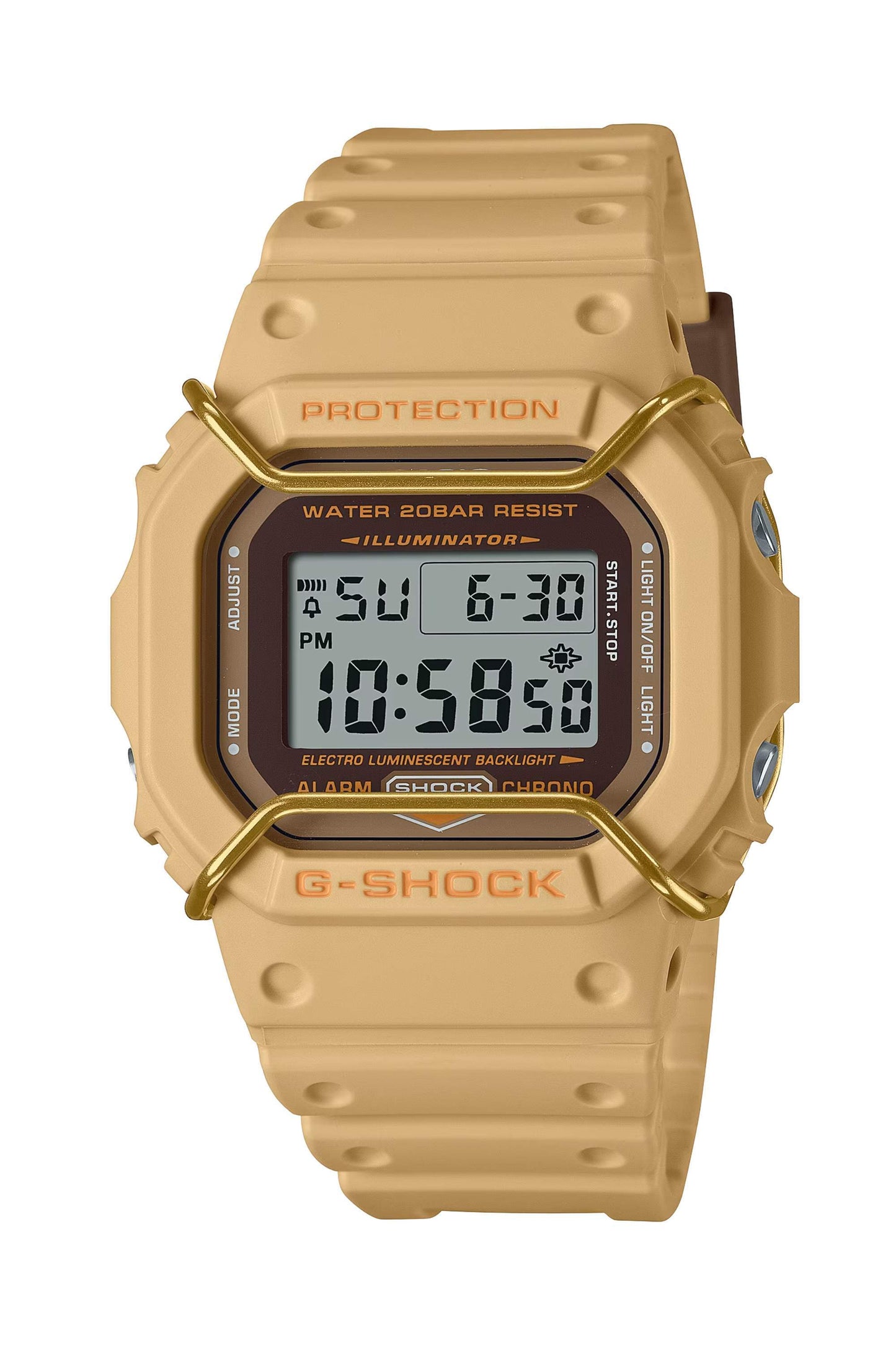 Reloj Digital The Origin Face Protector Juvenil Dorado de Hombre