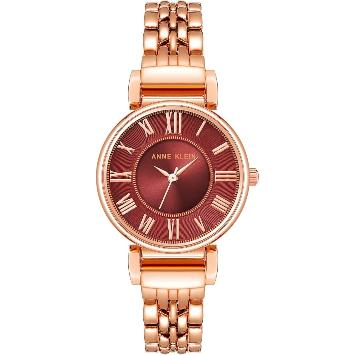 Reloj Oro Rosa y Vino Análogo de Mujer