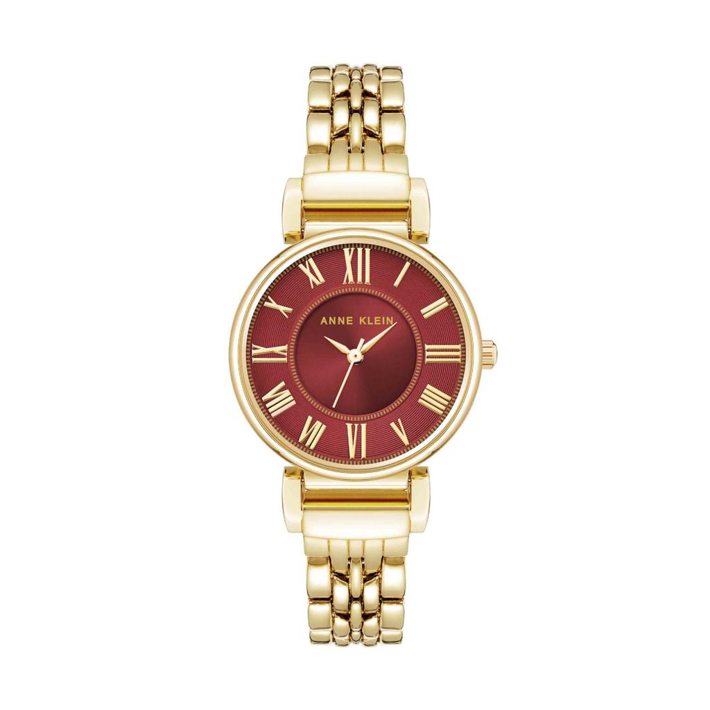 Reloj Análogo De Mujer Rojo Y Dorado