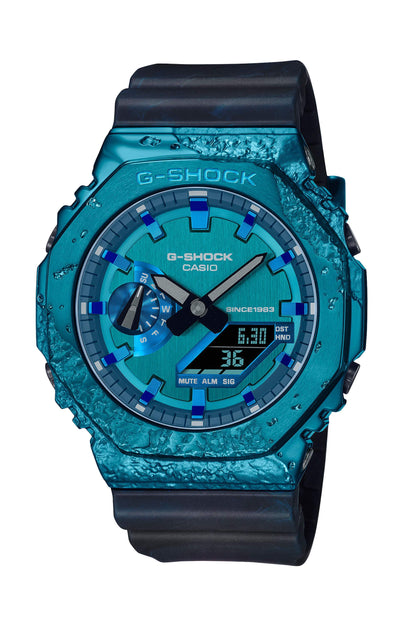 Reloj Análogo-Digital Octagon Metal Adventurer's Stone 40th Anniversary Casual Azul de Hombre