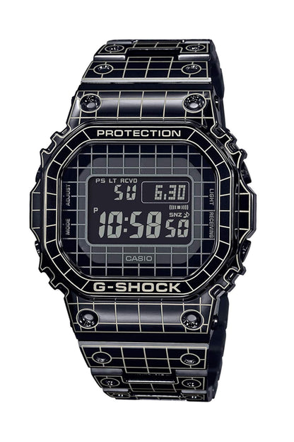 Reloj Digital Full Metal Lazer Grid Casual Negro de Hombre