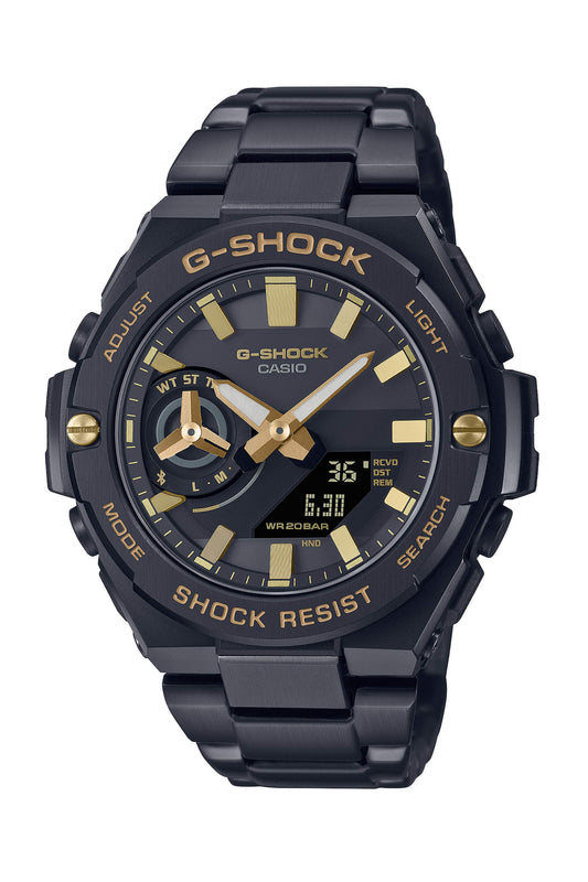 Reloj Análogo-Digital G-Steel Fullmetal Carbon Core Casual Negro de Hombre