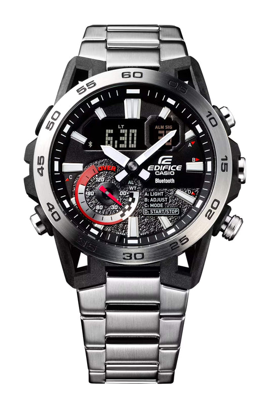 Reloj Análogo-Digital Suspension Carbon Sport Plateado de Hombre