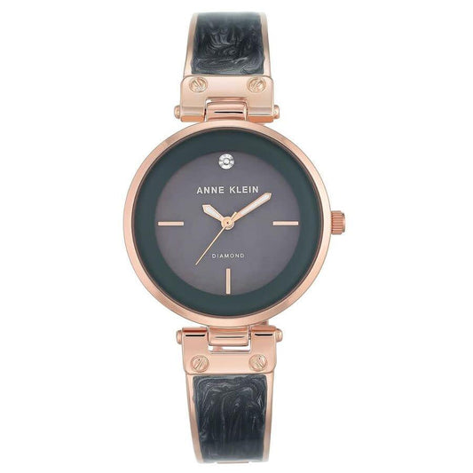 Reloj Análogo De Mujer Gris Y Oro Rosa