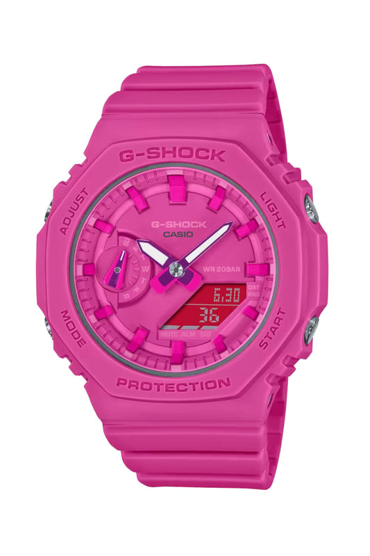 Reloj Análogo-Digital Octagonal Carbon Core Juvenil Rosado de Mujer