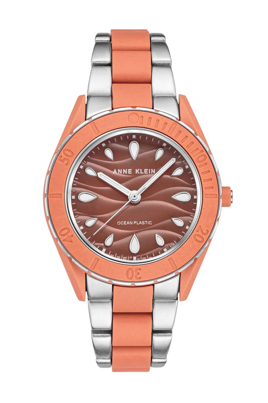 Reloj Análogo Consider-it Solar Ocean  Juvenil Plateado de Mujer