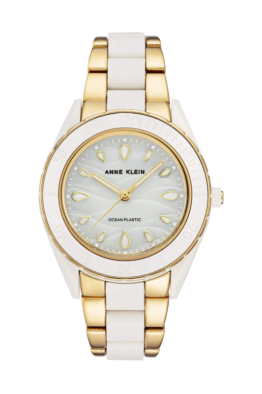 Reloj Análogo Consider-it Solar Ocean  Luxury Dorado de Mujer