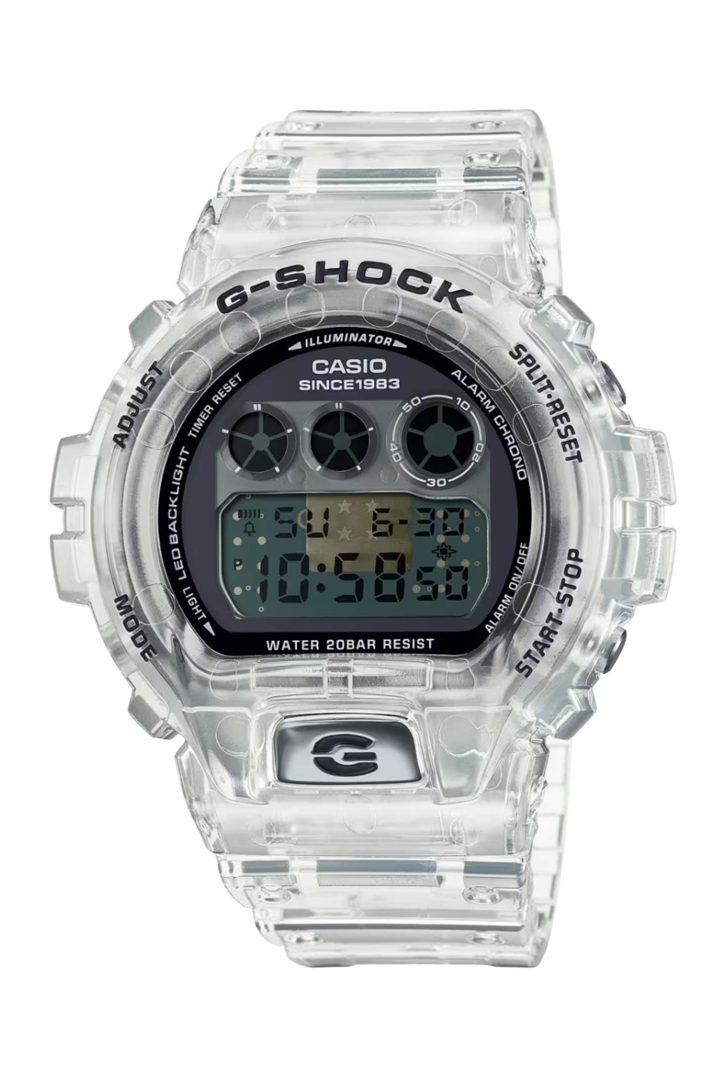 Reloj Digital Classic Clear Remix 40th Anniversary Vintage Blanco de Hombre